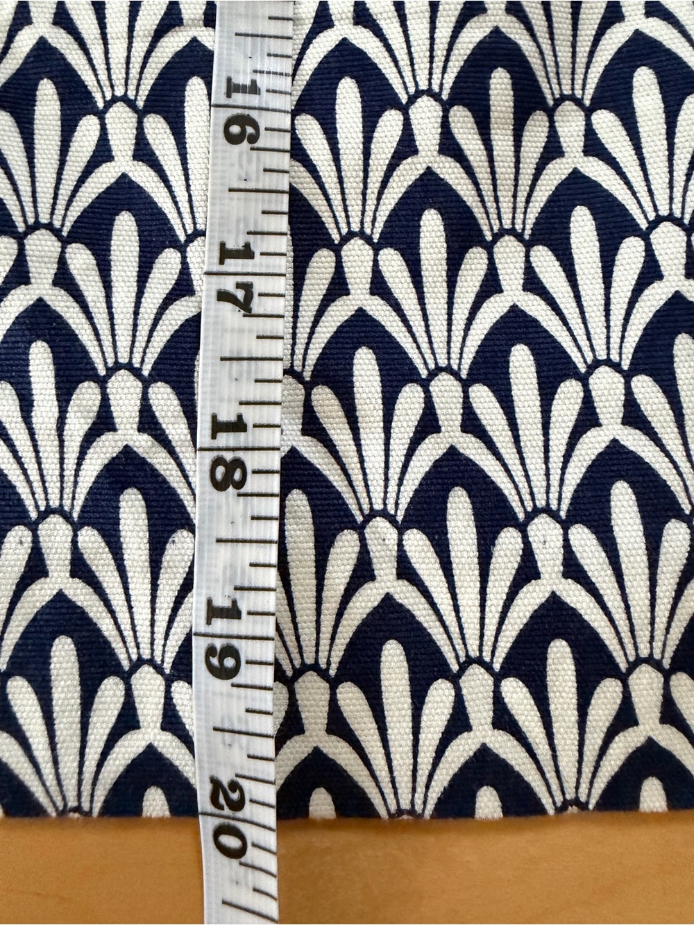 Talbots Cotton Geometric Pattern Print Skirt - Navy & White - Size 12 - Picture 8 of 12